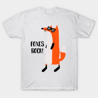 Foxes Rock, Funny Cute Foxy Fox T-Shirt